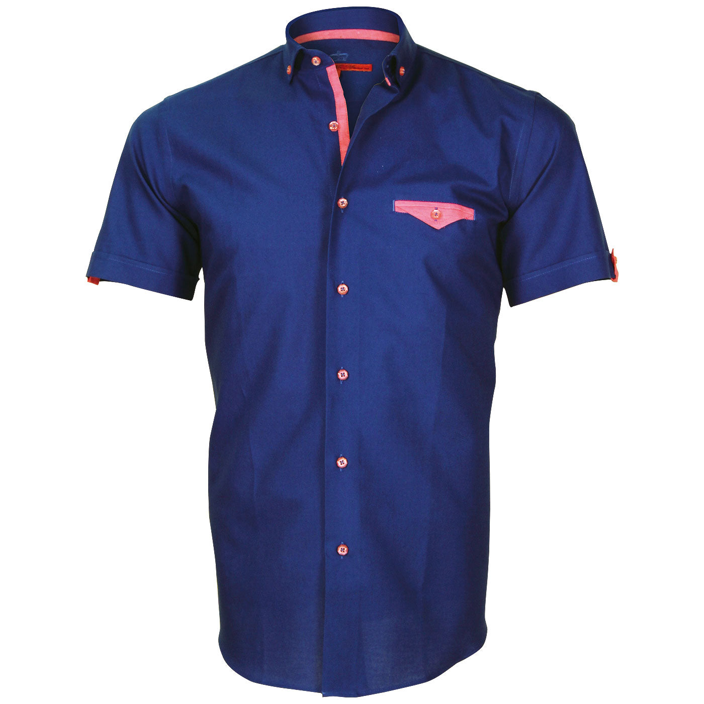 La chemise élégante avec les manches courtes pour homme bleue moyenne Bolf 3507 BLEU BLEUET