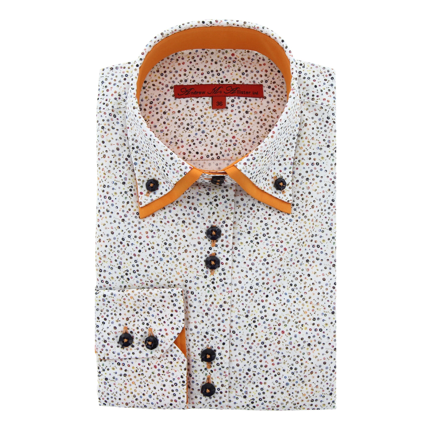 Chemise femme cintrée double col tissu imprimé ROMY Andrew Mc Allister