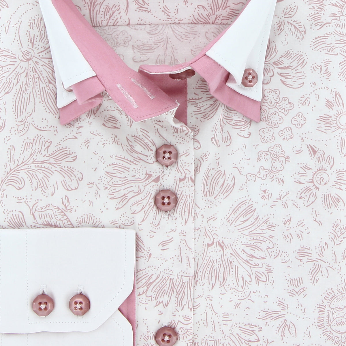 Chemise femme cintrée double col tissu imprimé LAURA Andrew Mc Allister AGF8AM1