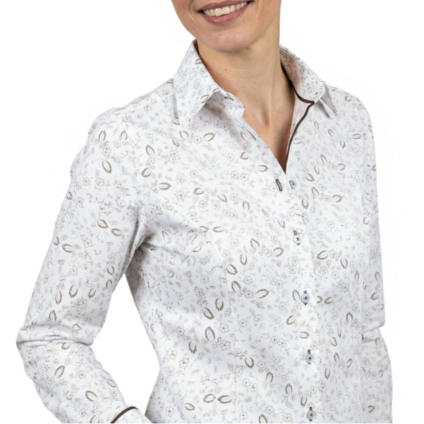Chemise femme imprimé floral coupe cintrée EGLANTINE Andrew Mc Allister AGF3AM1