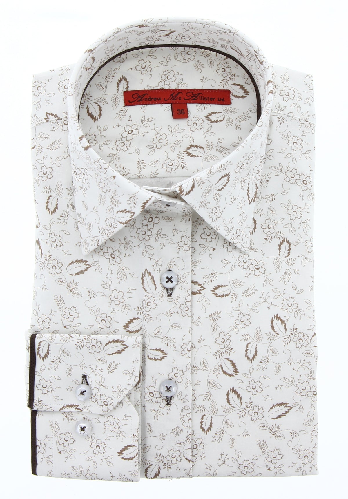Chemise femme imprimé floral coupe cintrée EGLANTINE Andrew Mc Allister AGF3AM1