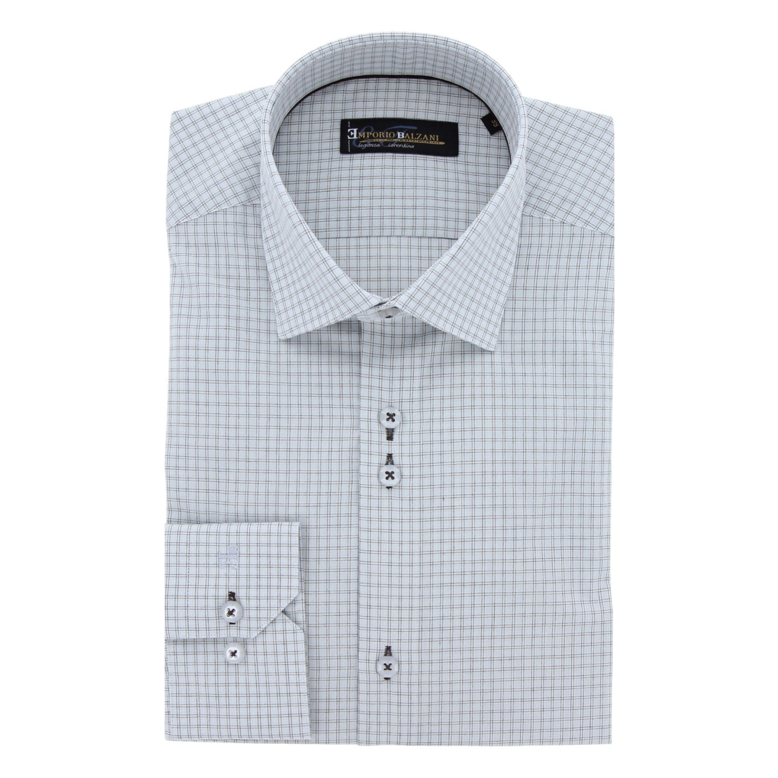 Chemise homme coupe droite à carreaux GIORDANO Emporio Balzani AG10EB1