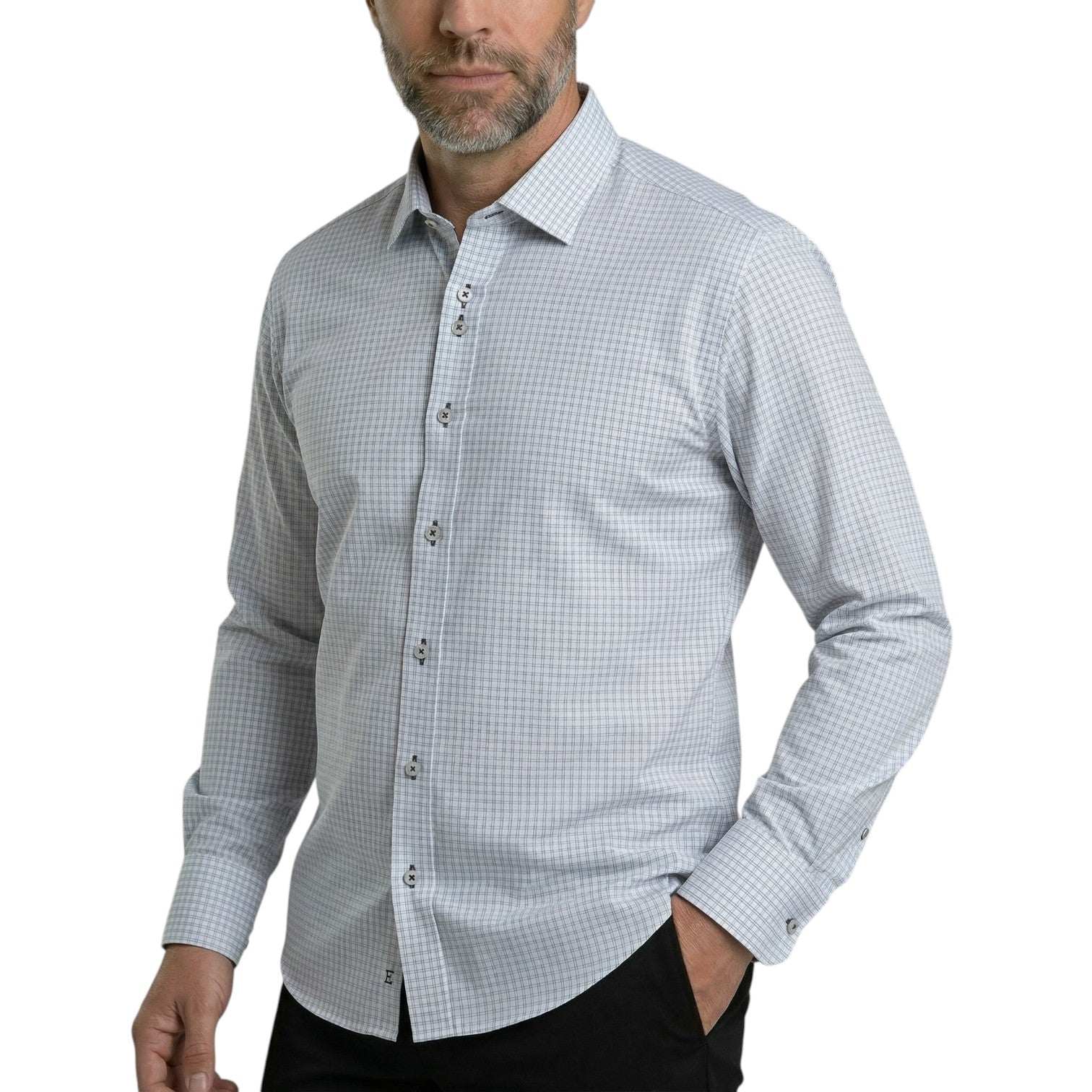 Chemise homme coupe droite à carreaux GIORDANO Emporio Balzani AG10EB1