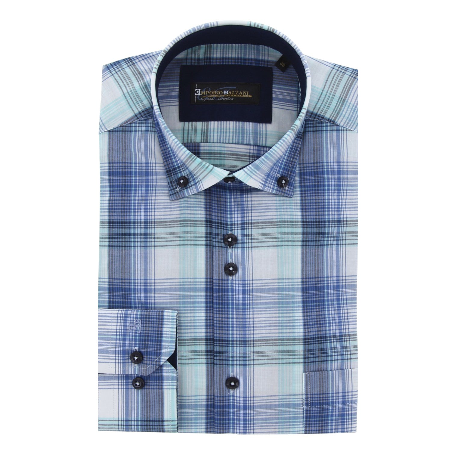 Chemise homme coupe droite à carreaux OVIDIO Emporio Balzani AG12EB1