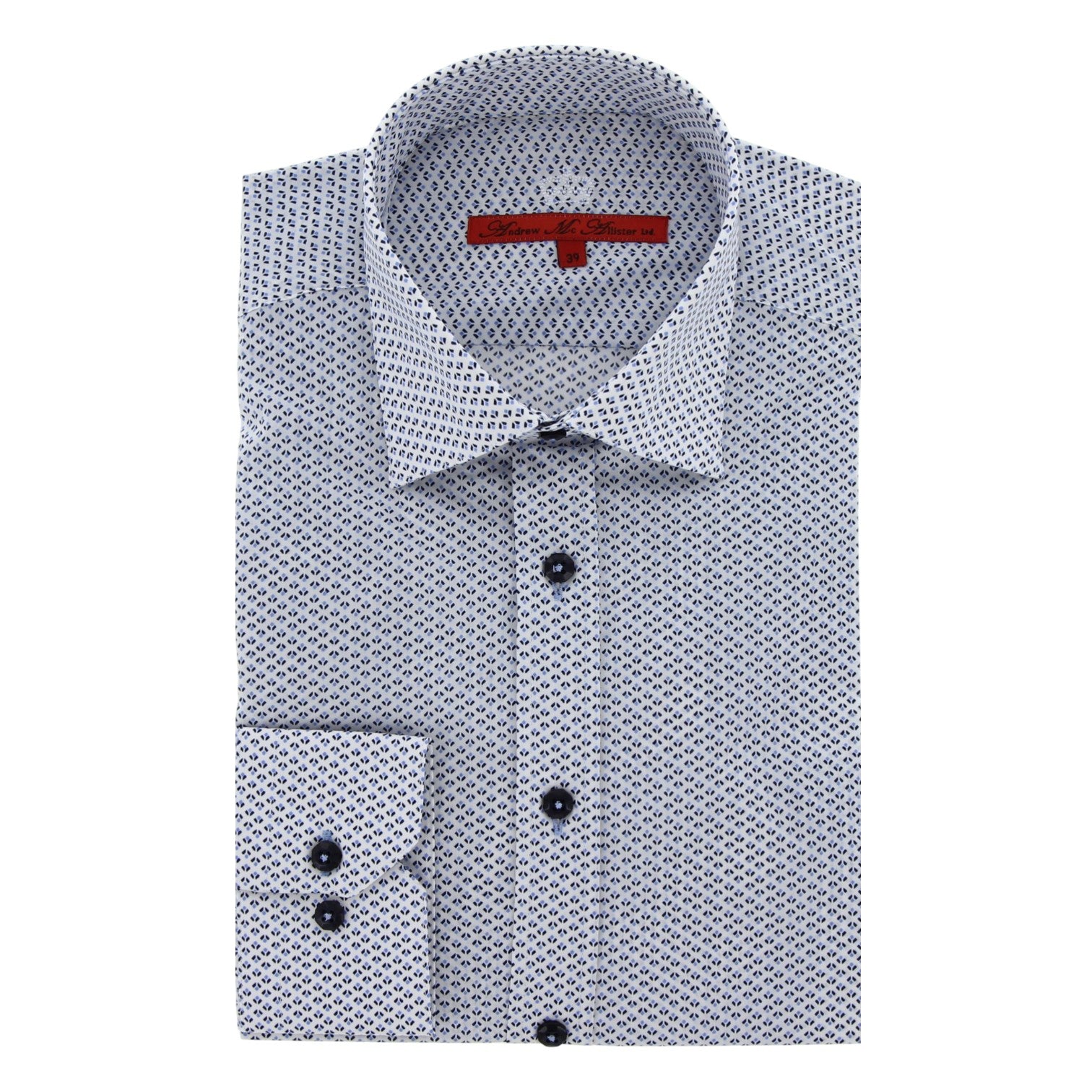 Chemise homme coupe droite à motifs BANK Andrew Mac Allister AG1AM1