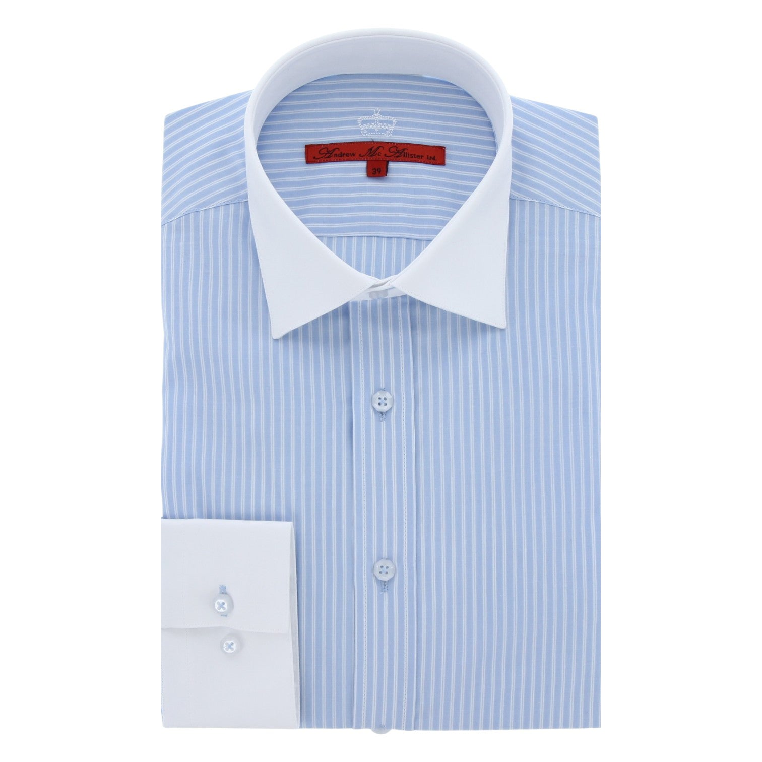 Chemise homme coupe droite à rayures LACITY Andrew Mac Allister AG4AM1