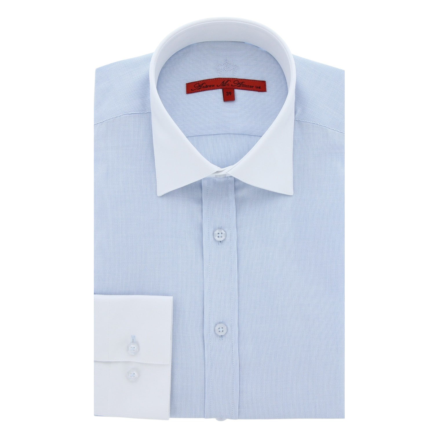 Chemise homme coupe droite tissu structuré uni MILY Andrew Mac Allister AG6AM1