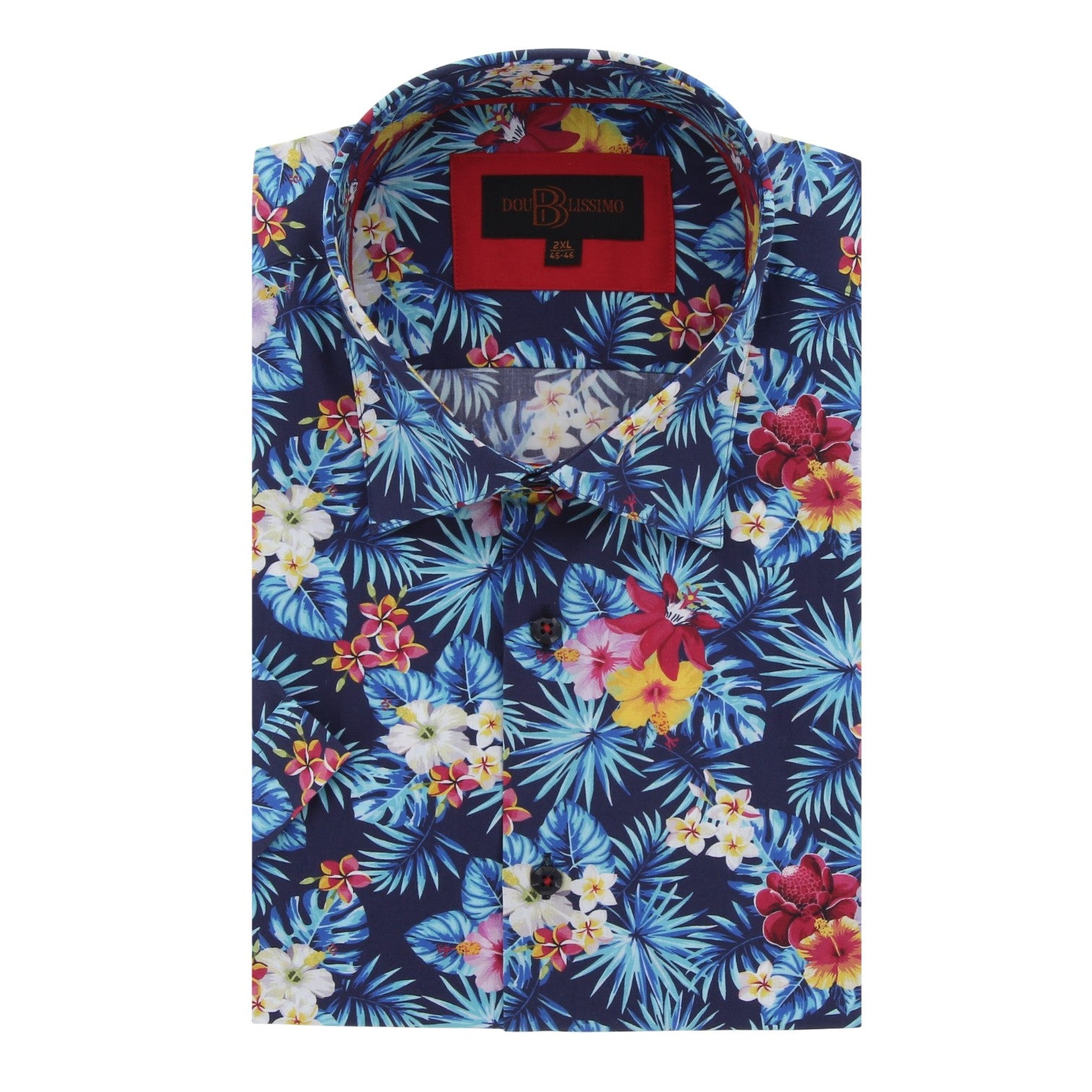 Chemisette homme grande taille à motifs coupe large PORTICIO Doublissimo AG4DBMC1