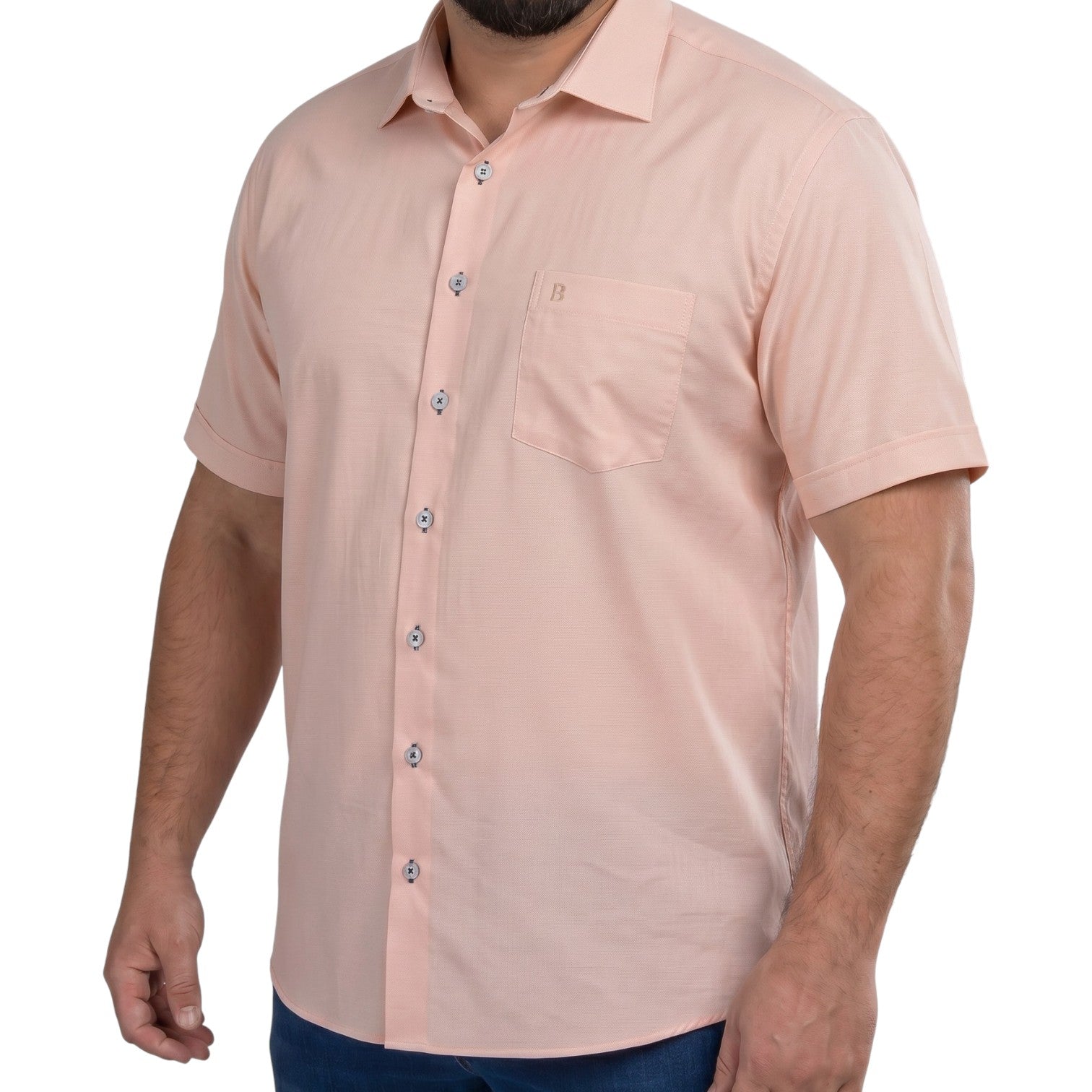 Chemisette homme grande taille unie coupe large CARMONE Doublissimo AG7DBMC1
