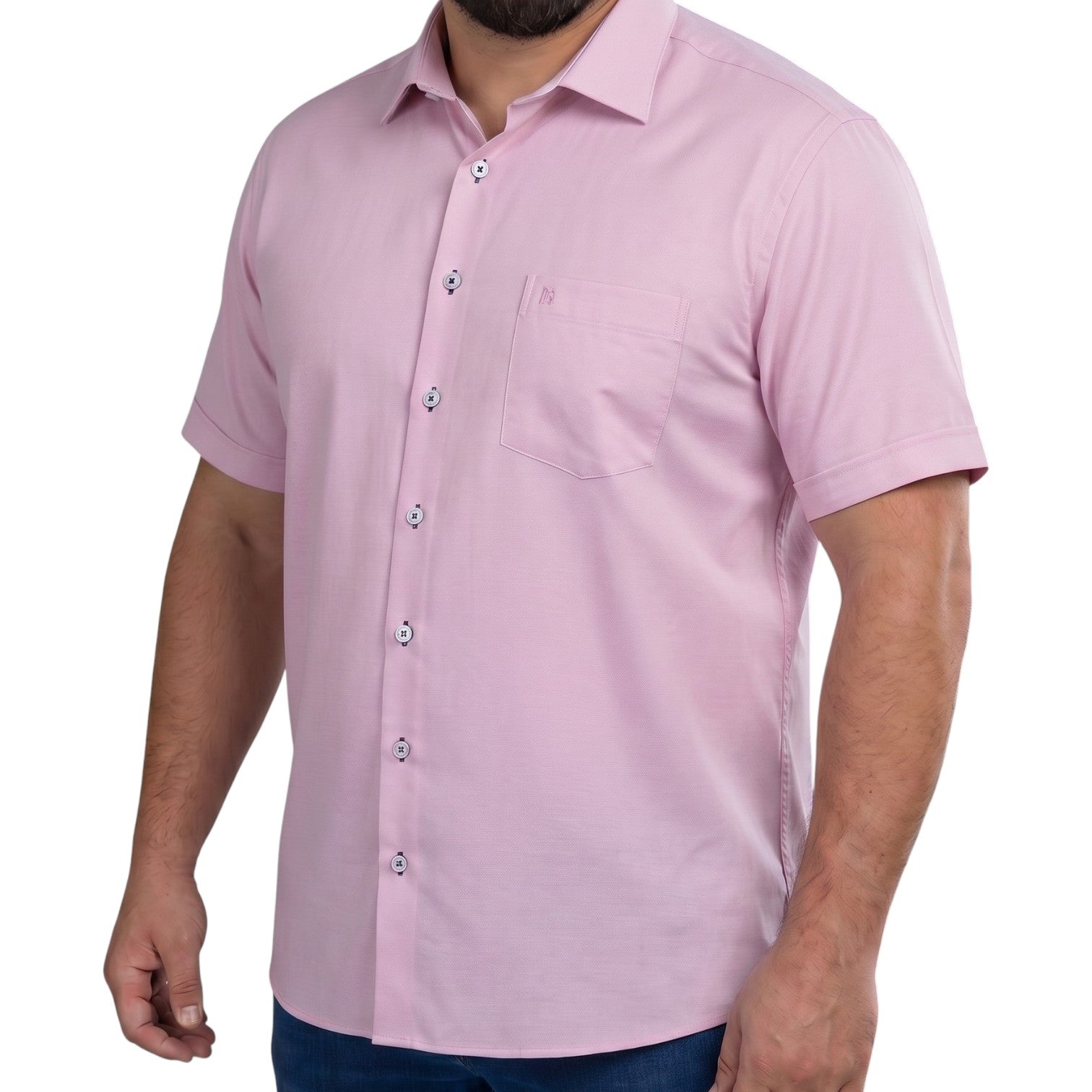 Chemisette homme grande taille unie coupe large CAROSSA Doublissimo AG6DBMC1