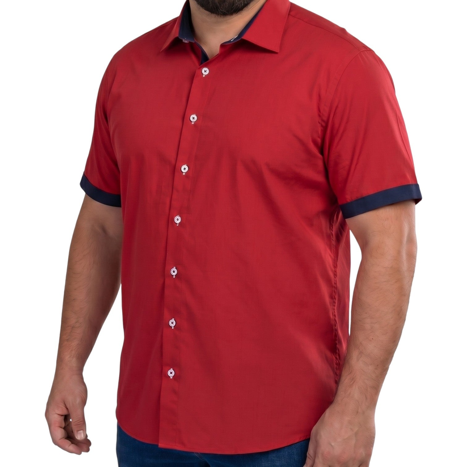 Chemisette homme grande taille unie coupe large CORTASSO Doublissimo AG15DBMC1