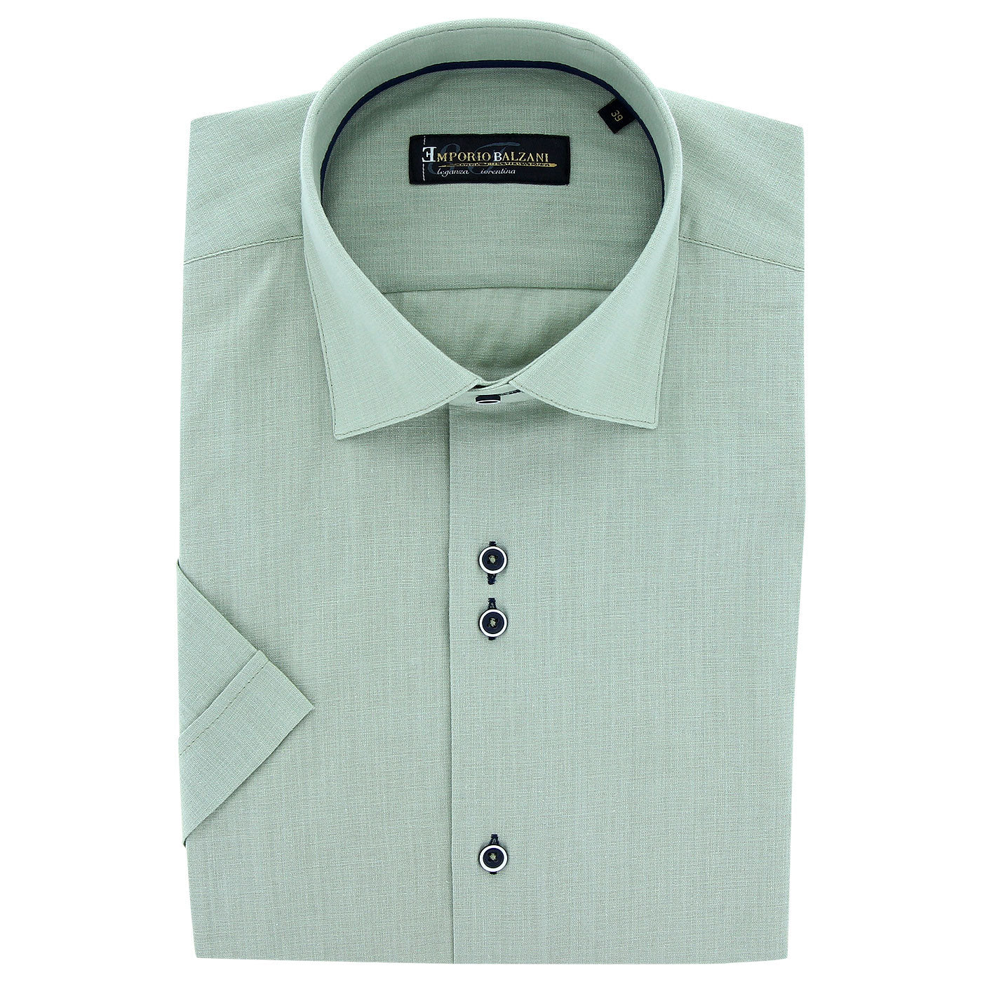 Chemisette homme lin classique coupe droite OLINA Emporio balzani