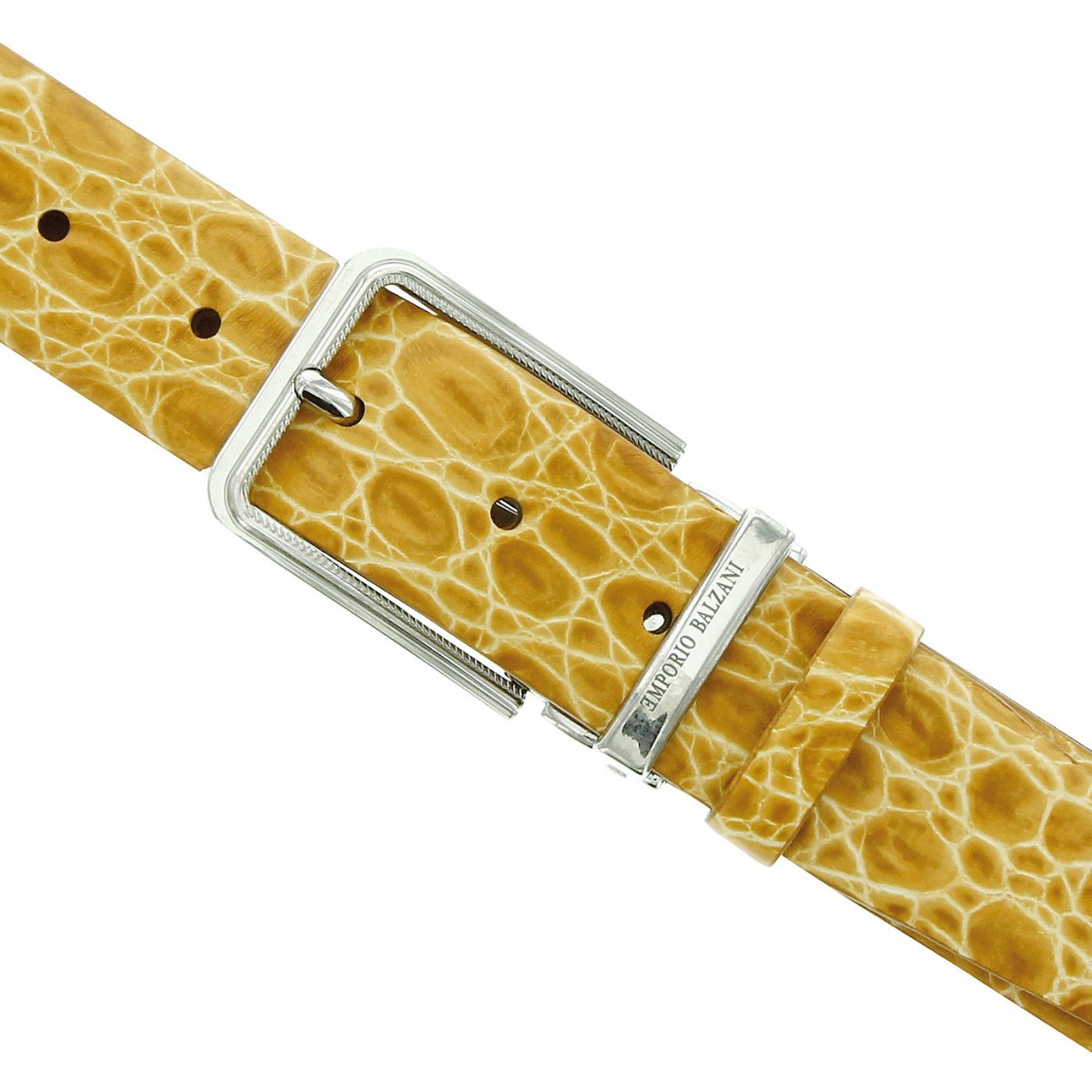 Ceinture cuir CROCO Emporio balzani A12000137-500 beige
