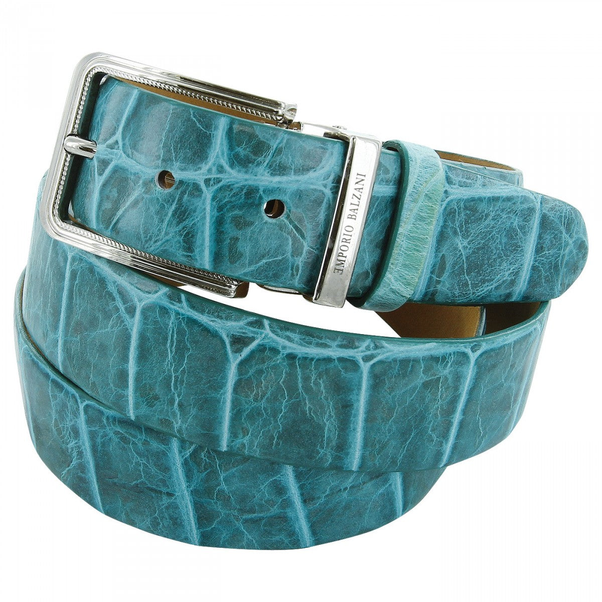 Ceinture cuir CROCO Emporio balzani A12000243-470 vert