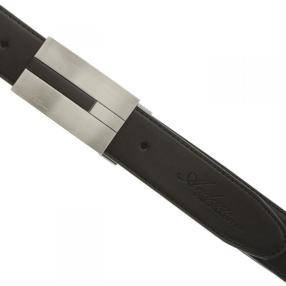 CEINTURE CUIR WEAVE Andrew Mc Allister E-2560 noir