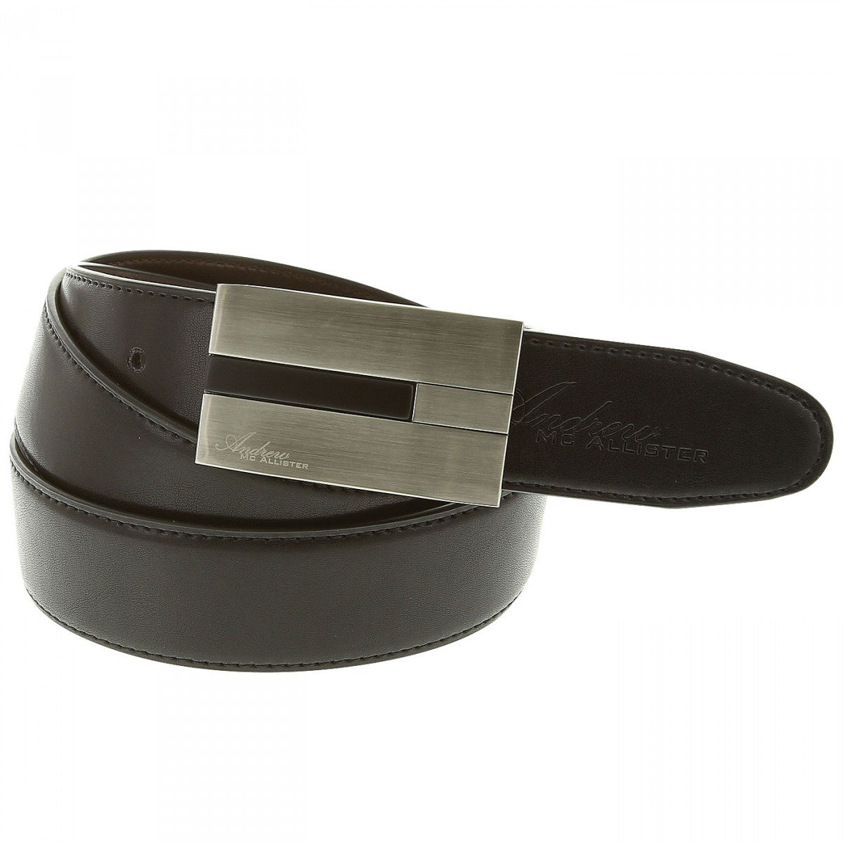 CEINTURE CUIR WEAVE Andrew Mc Allister E-2560 noir