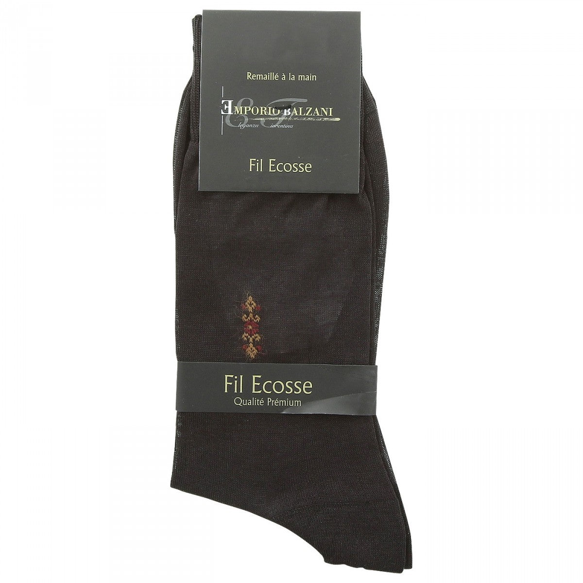 Chaussettes FIL D'ECOSSE Emporio balzani FIL-BROWN marron