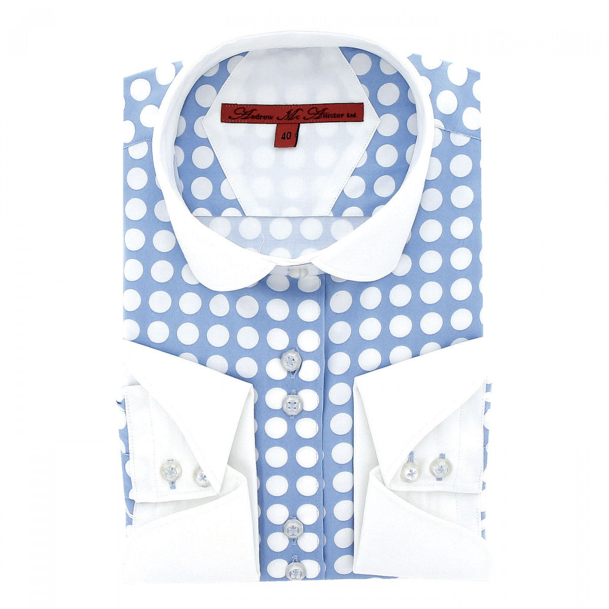 Chemise à poisDOTS Andrew Mc Allister TF12AM2 bleu