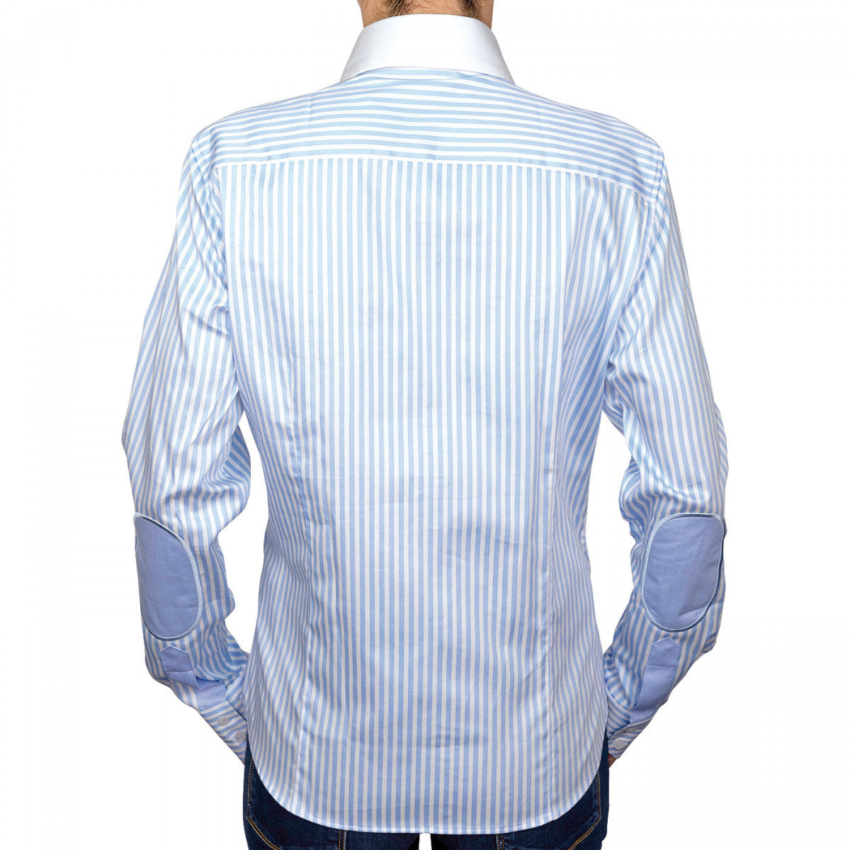 Chemise ItalienneBORSALINO Andrew Mc Allister NF1AM6 blanc bleu ciel