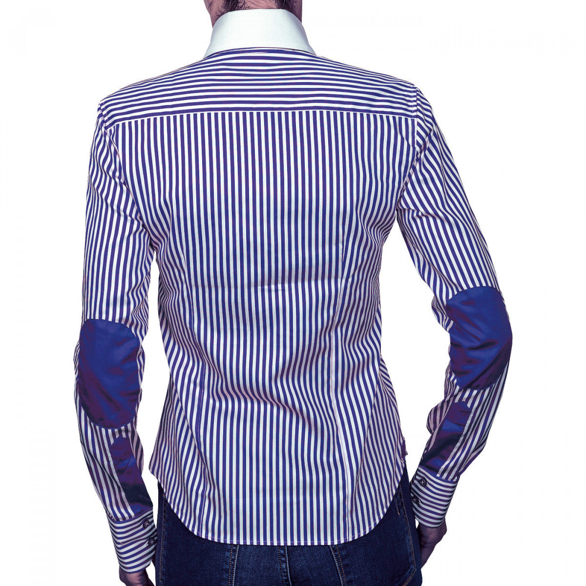 Chemise à rayures blanc bleu
