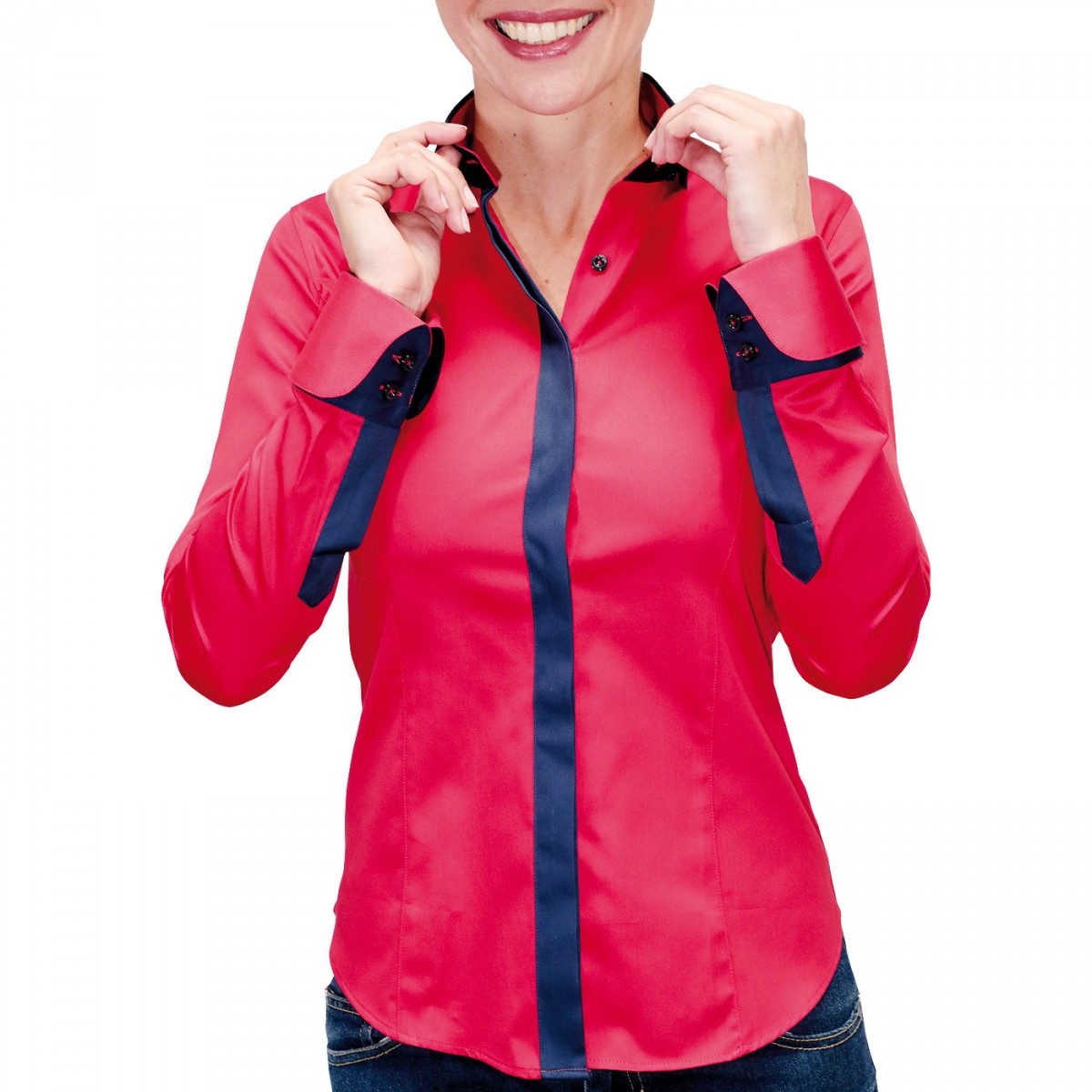 Chemise bicoloreNAPOLI Andrew Mc Allister JF2AM1 rouge