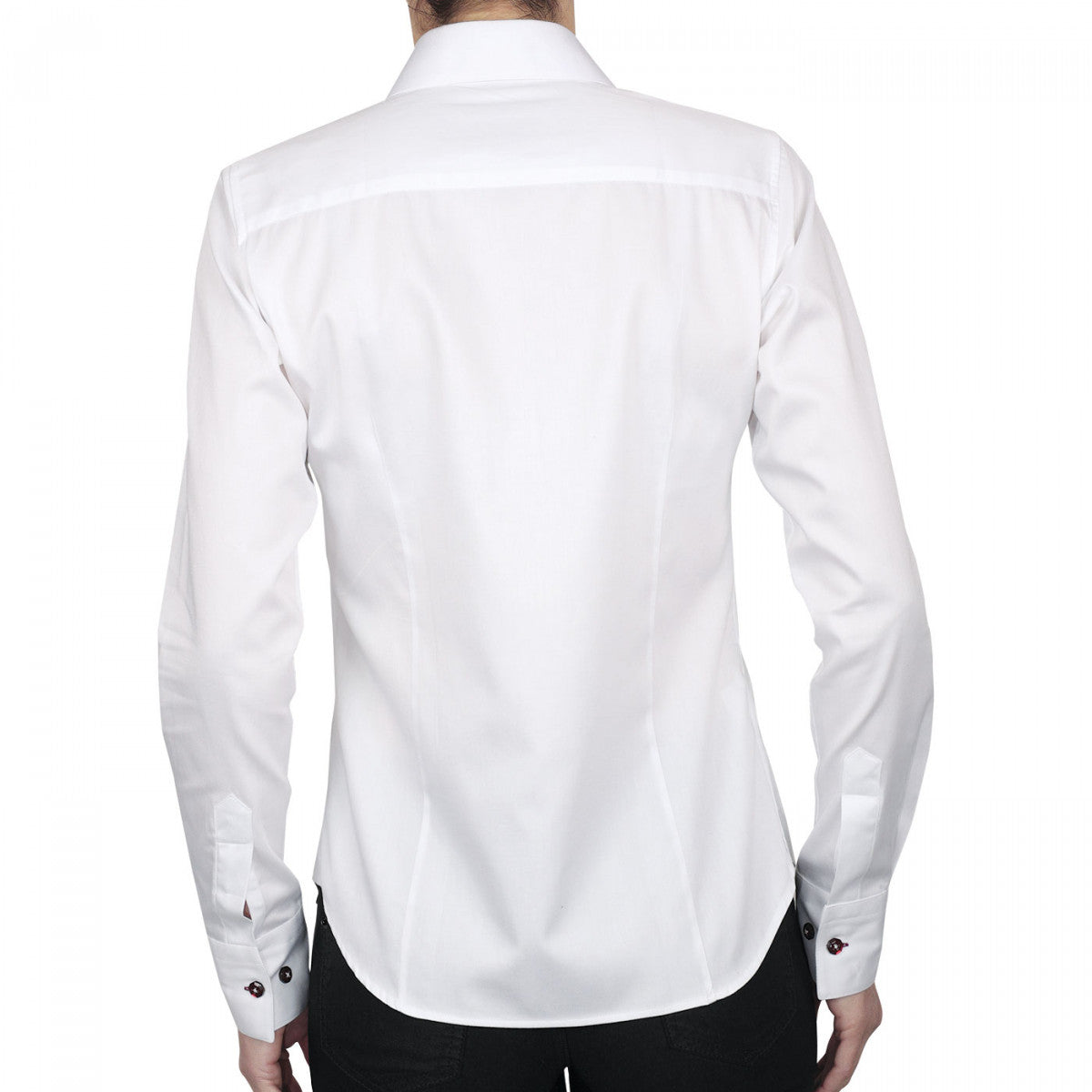 Chemise blanche blanc bordeaux