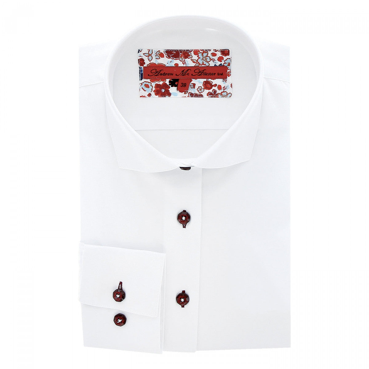 Chemise blanche blanc bordeaux