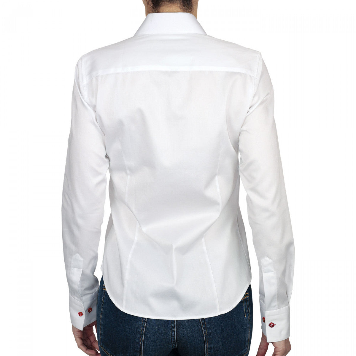 Chemise blanche blanc rouge
