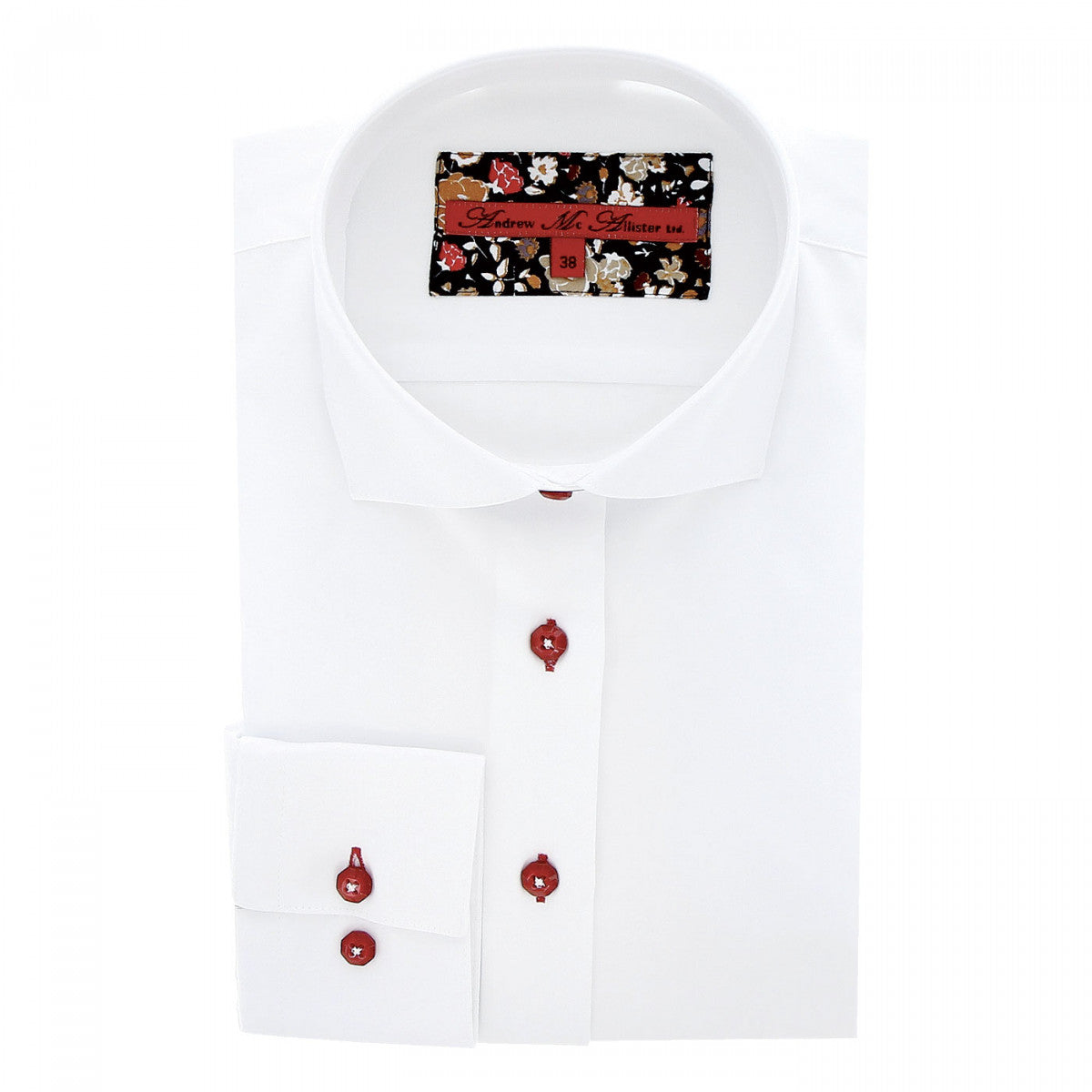 Chemise blanche blanc rouge