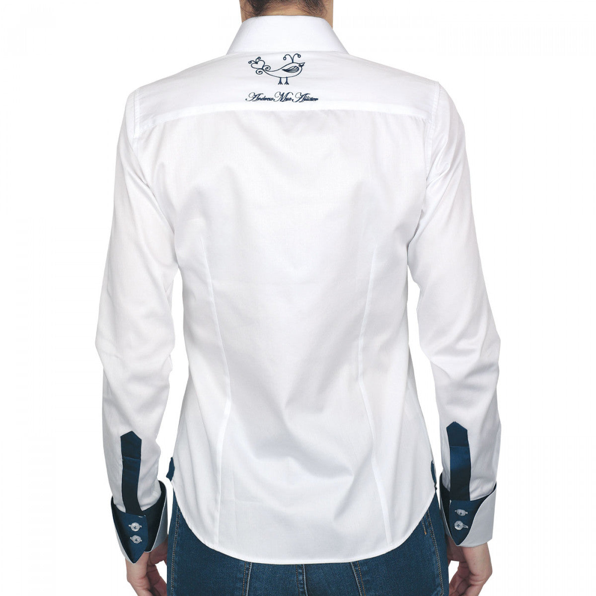 Chemise brodéeLOVE Andrew Mac Allister TF8AM2 blanc