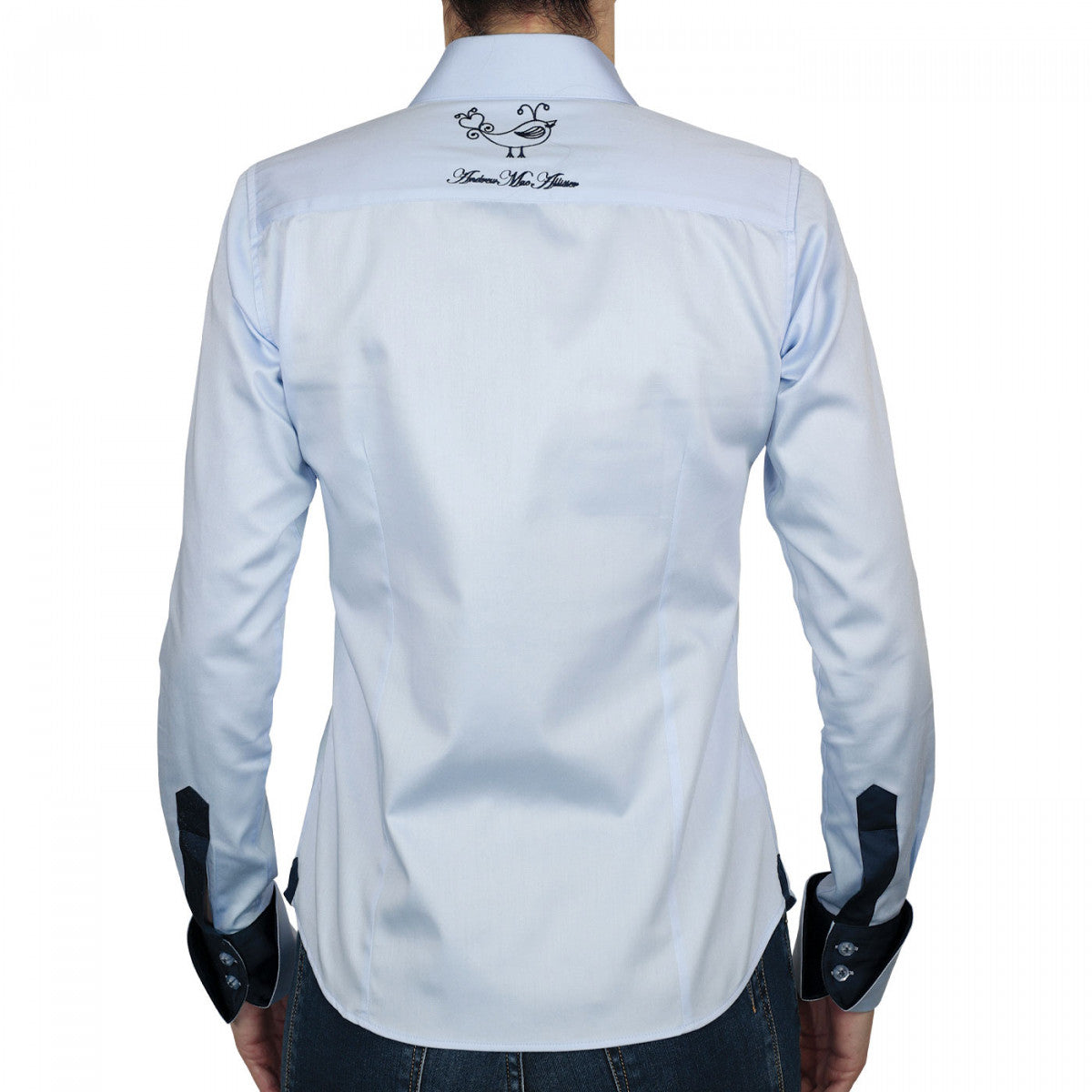 Chemise brodéeLOVE Andrew Mac Allister TF8AM4 bleu