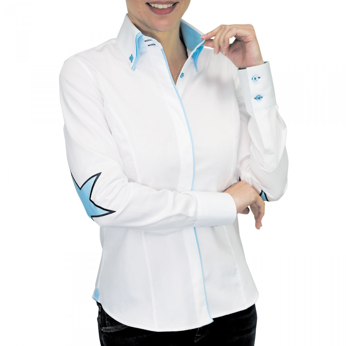 Chemise brodée STARDUST Andrew Mc Allister QF16AM2 blanc