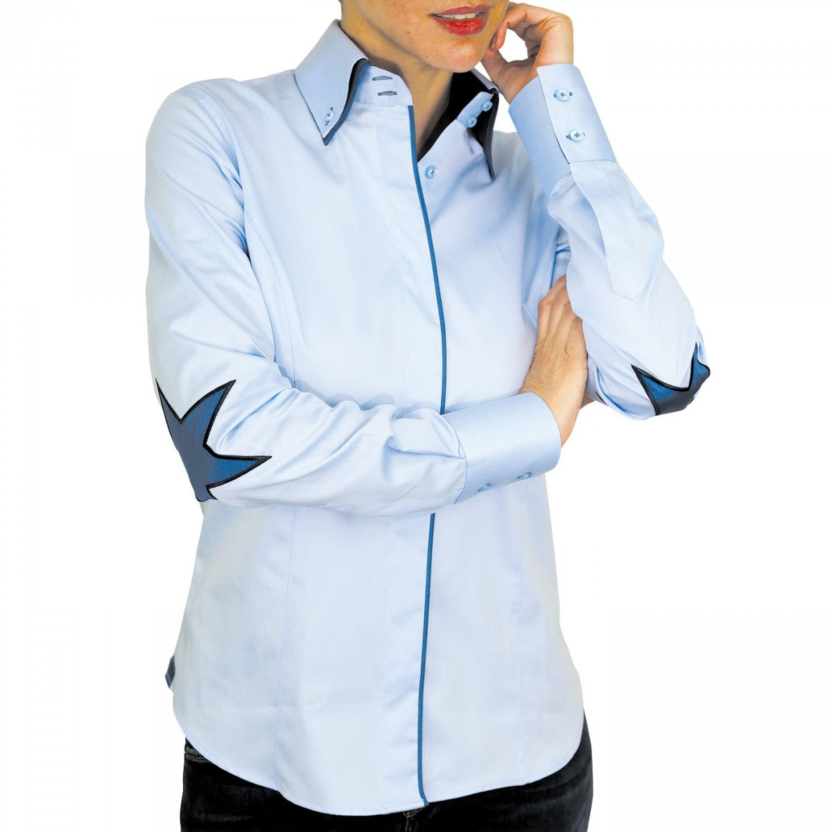 Chemise brodée STARDUST Andrew Mc Allister QF16AM6 bleu