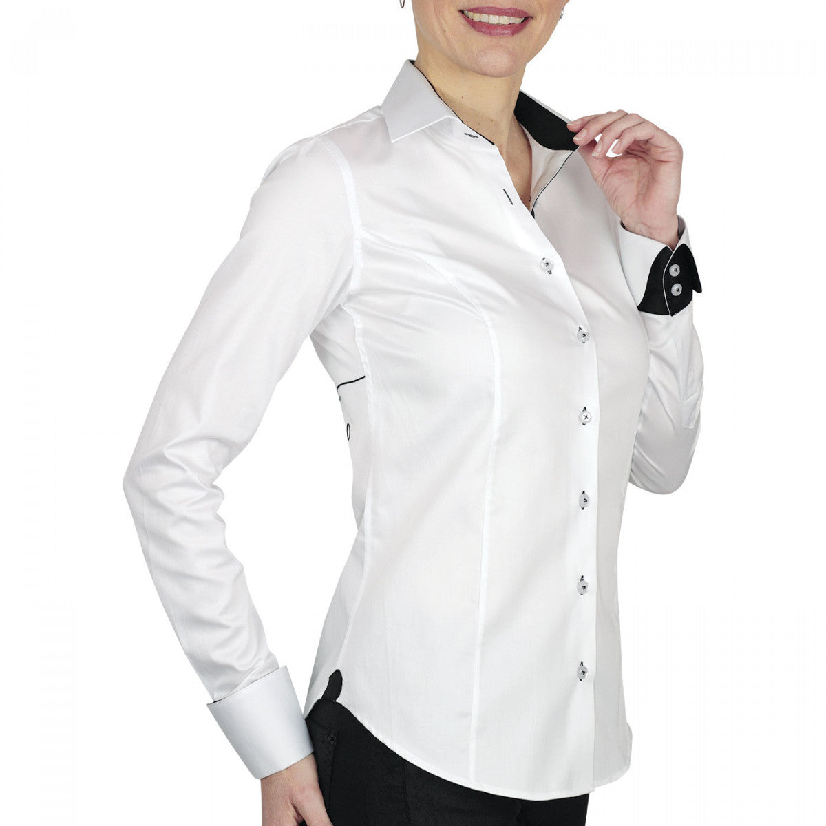 Chemise brodéeWITCH 3.0 Andrew Mac Allister BROD2-1 blanc noir