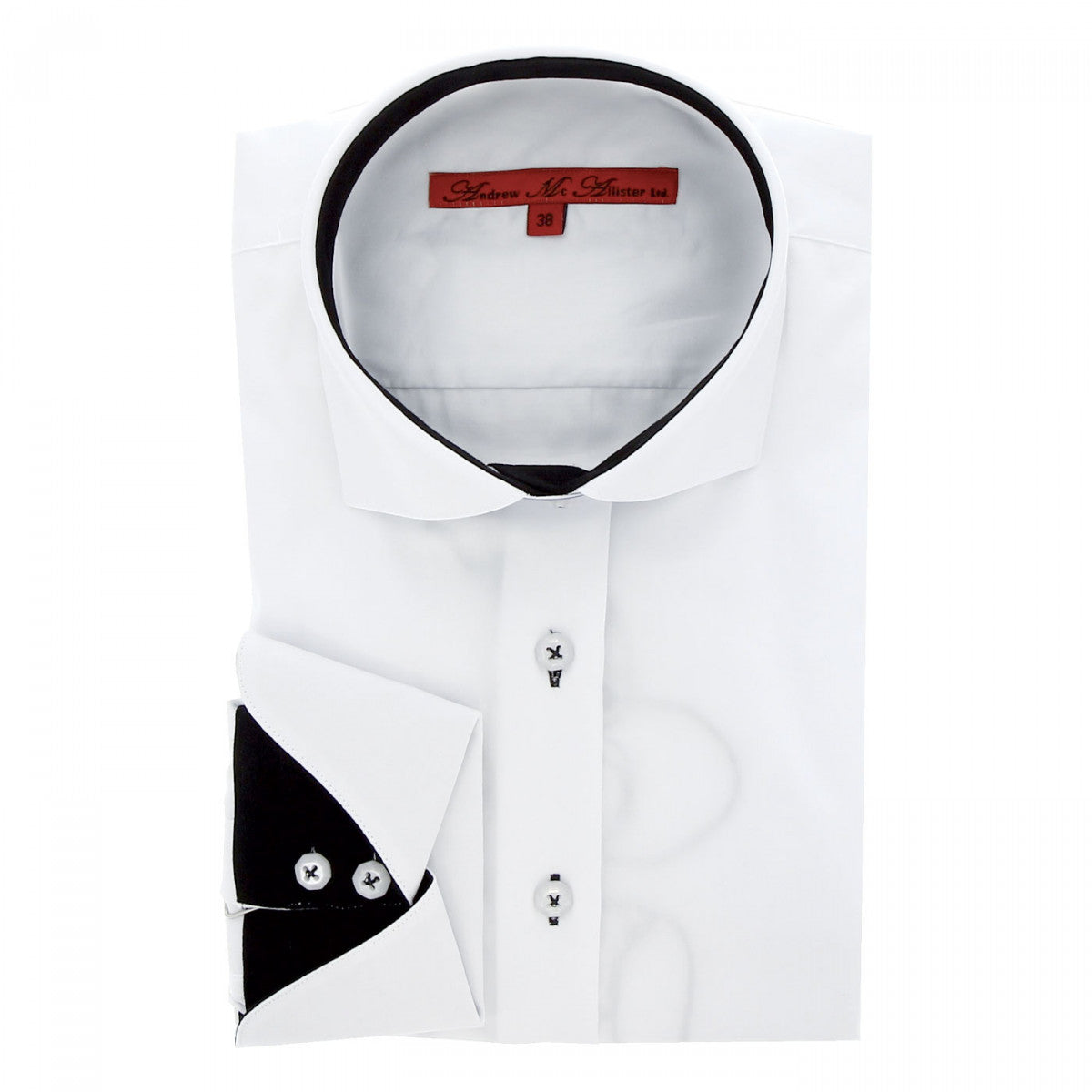 Chemise brodéeWITCH 3.0 Andrew Mac Allister BROD2-1 blanc noir