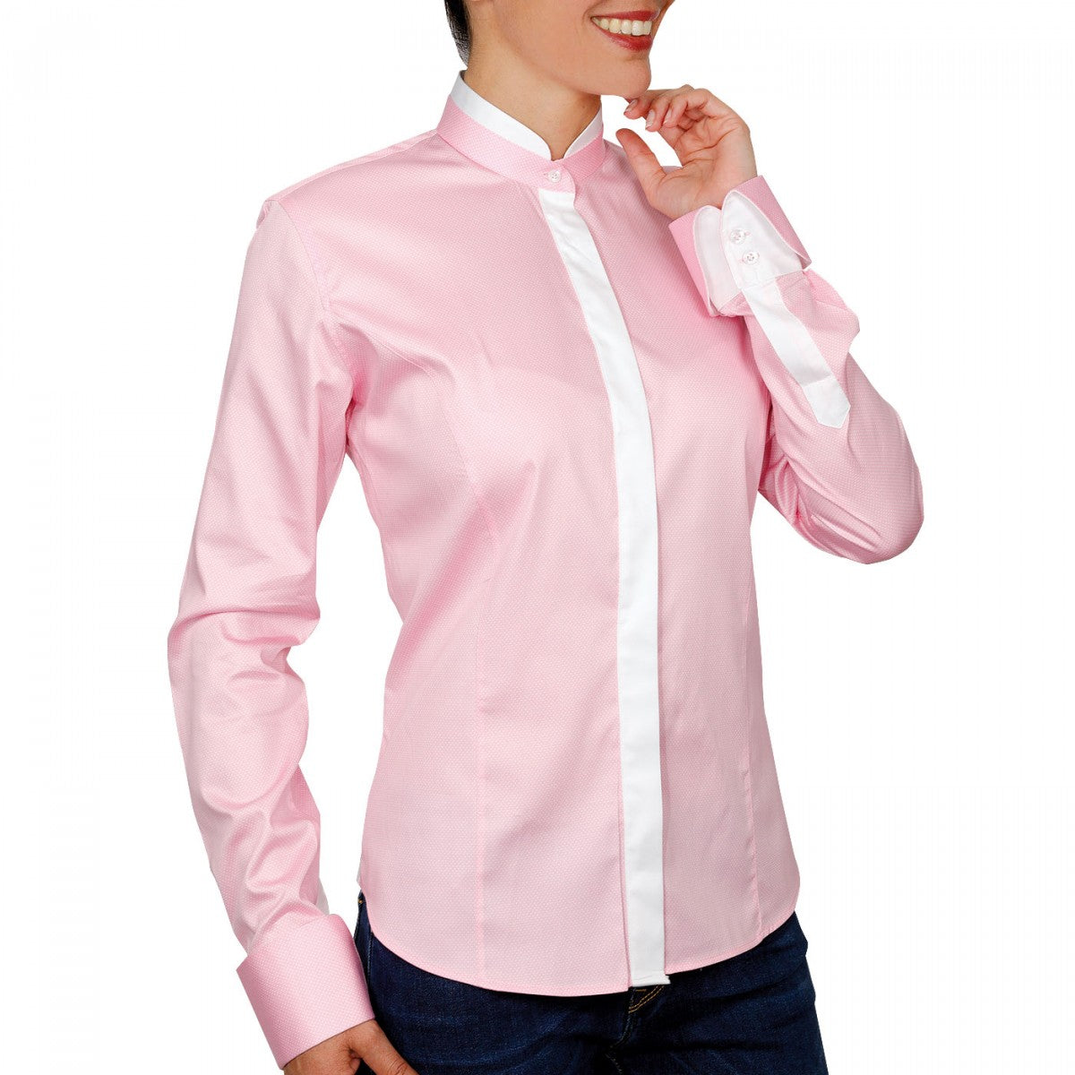 Chemise col maoBECKY Andrew Mac Allister PF13AM3 rose