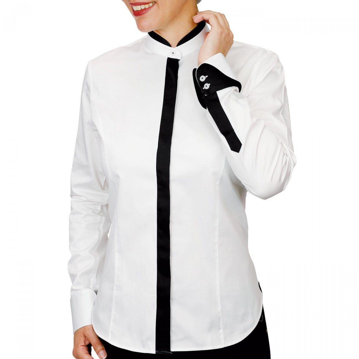 Chemise col maoDORALEEN Andrew Mac Allister PF12AM1 blanc