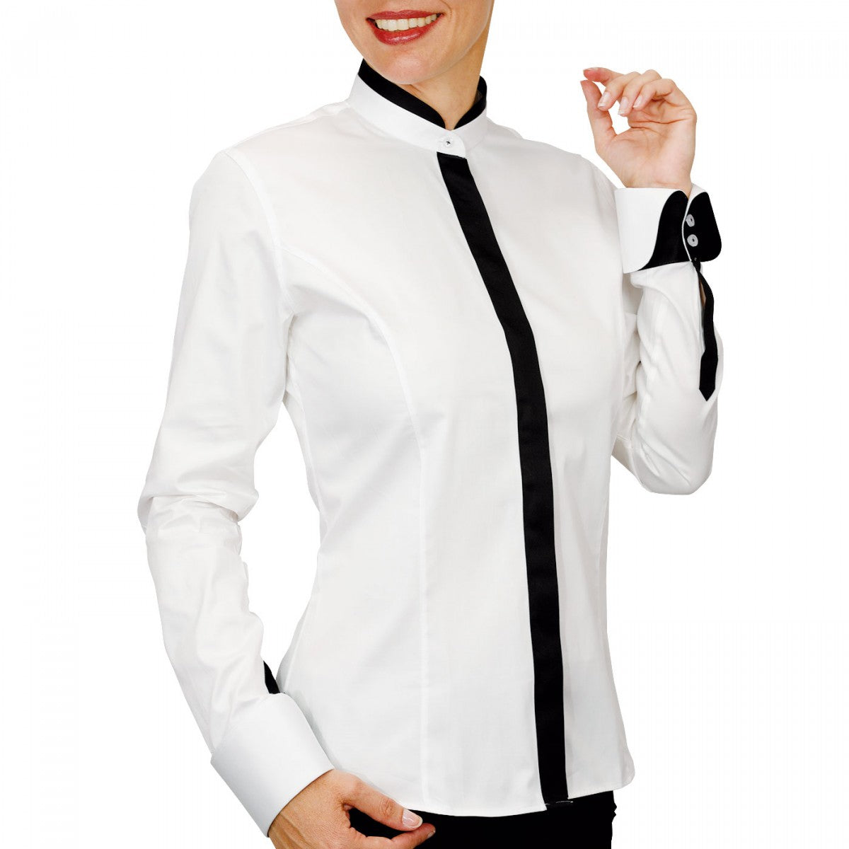 Chemise col maoDORALEEN Andrew Mac Allister PF12AM1 blanc
