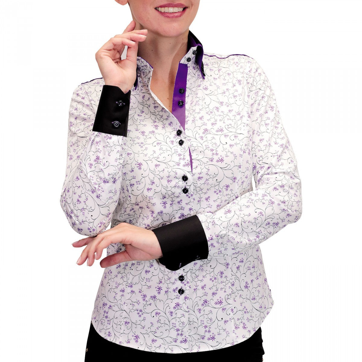 Chemise double boutonPENELOPE Andrew Mc Allister JF7AM2 blanc