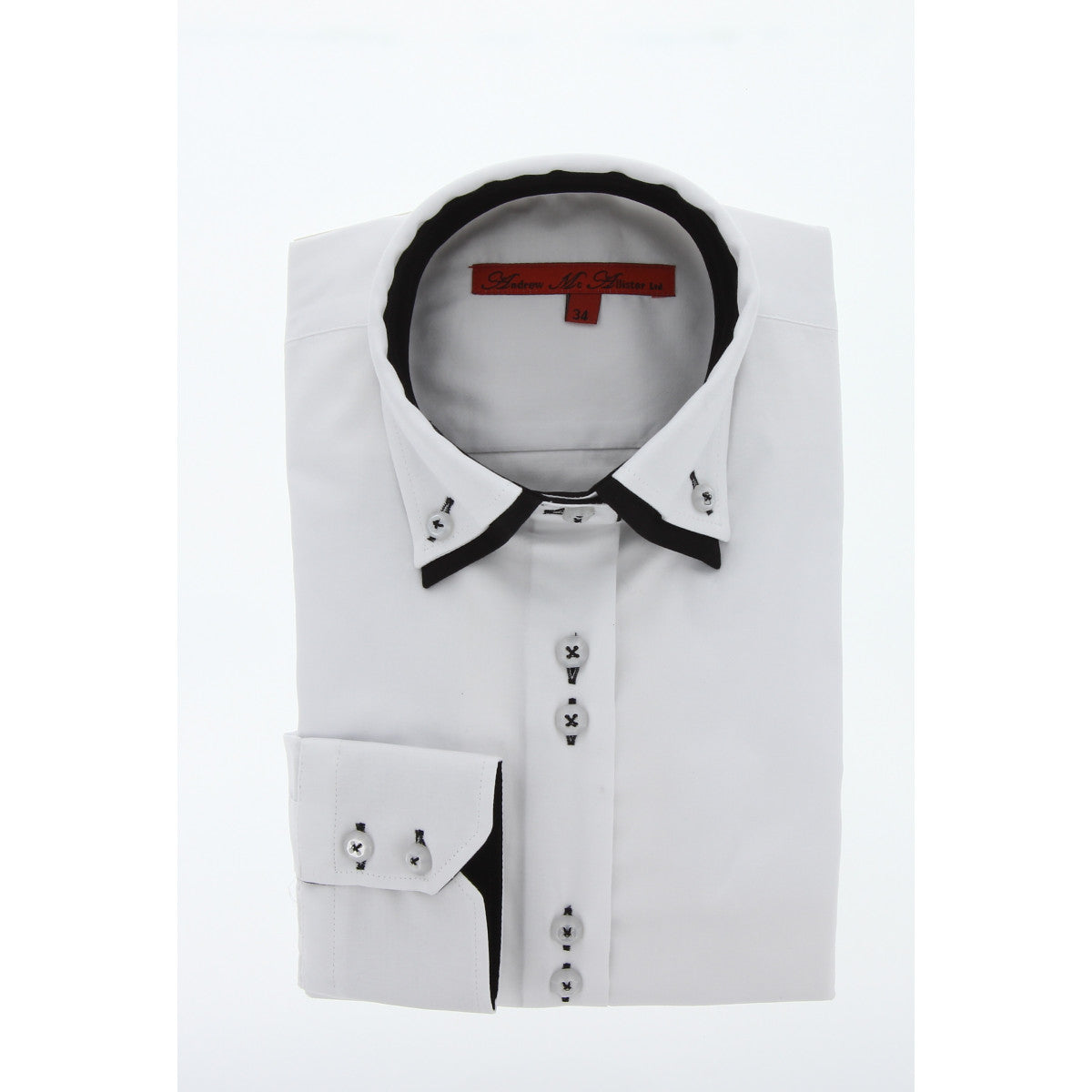 Chemise femme double col dobla-abf6am2 blanc noir