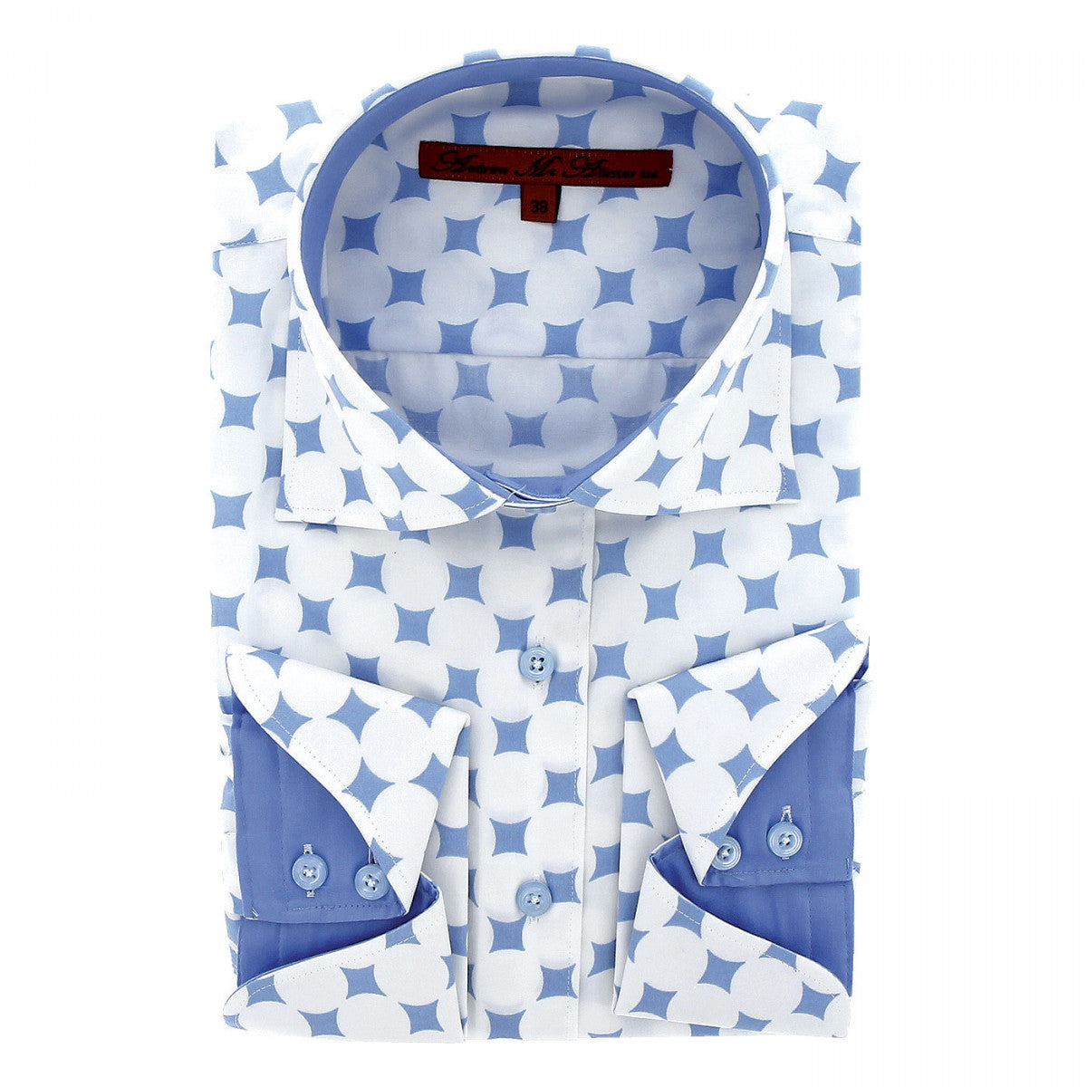 Chemise impriméeBETSY Andrew Mc Allister JF10AM2 bleu