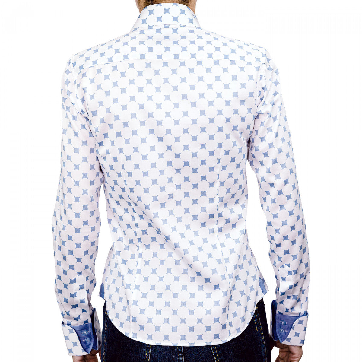 Chemise impriméeBETSY Andrew Mc Allister JF10AM2 bleu
