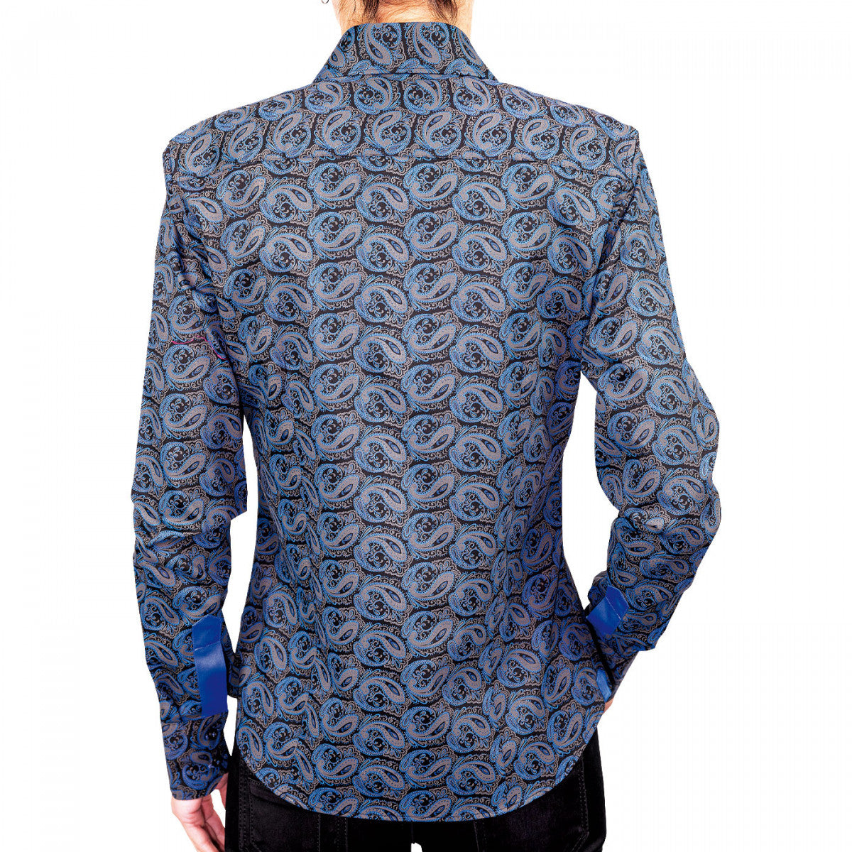 Chemise impriméeDARK Andrew Mc Allister JF5AM1 noir bleu