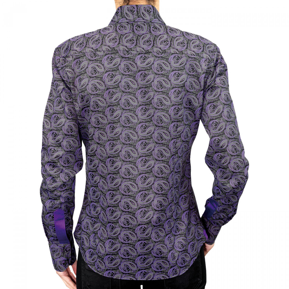 Chemise impriméeDANDY Andrew Mc Allister JF5AM2 noir violet