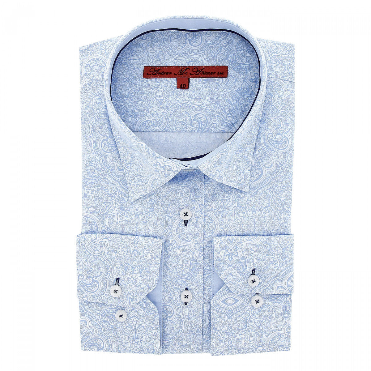 Chemise impriméeKIARA Andrew Mac Allister PF9AM2 bleu