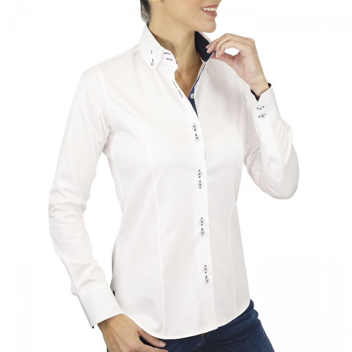 Chemise femme double col coupe cintrée DOBLA Andrew Mac Allister Chemise femme double col coupe cintrée DOBLA Andrew Mac Allister