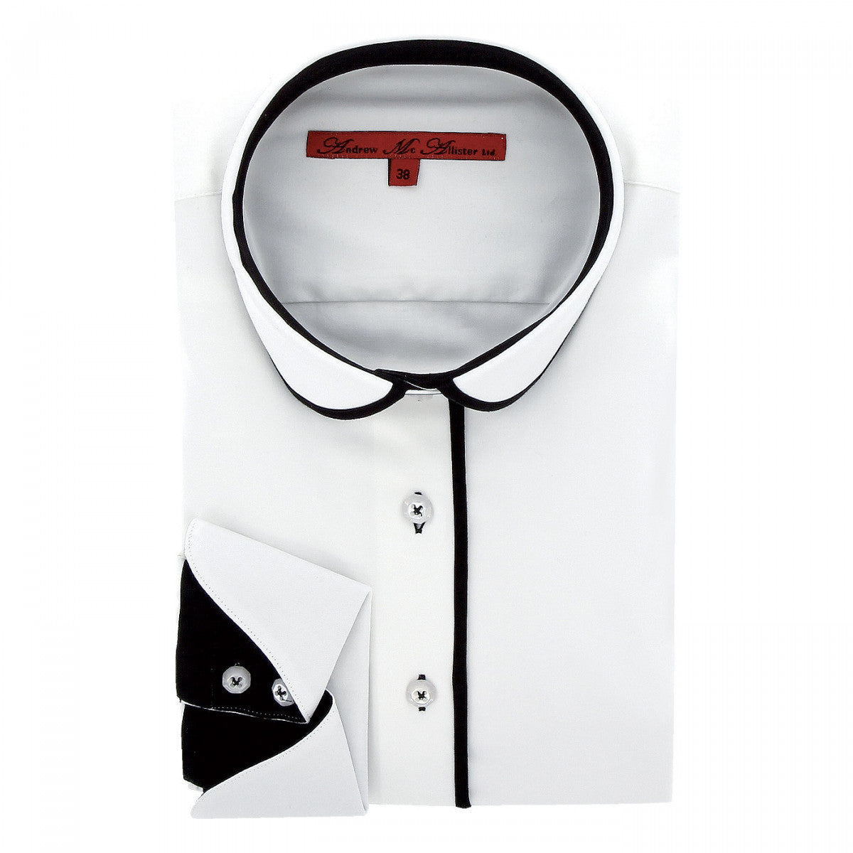 Chemise napolitaine blanc noir