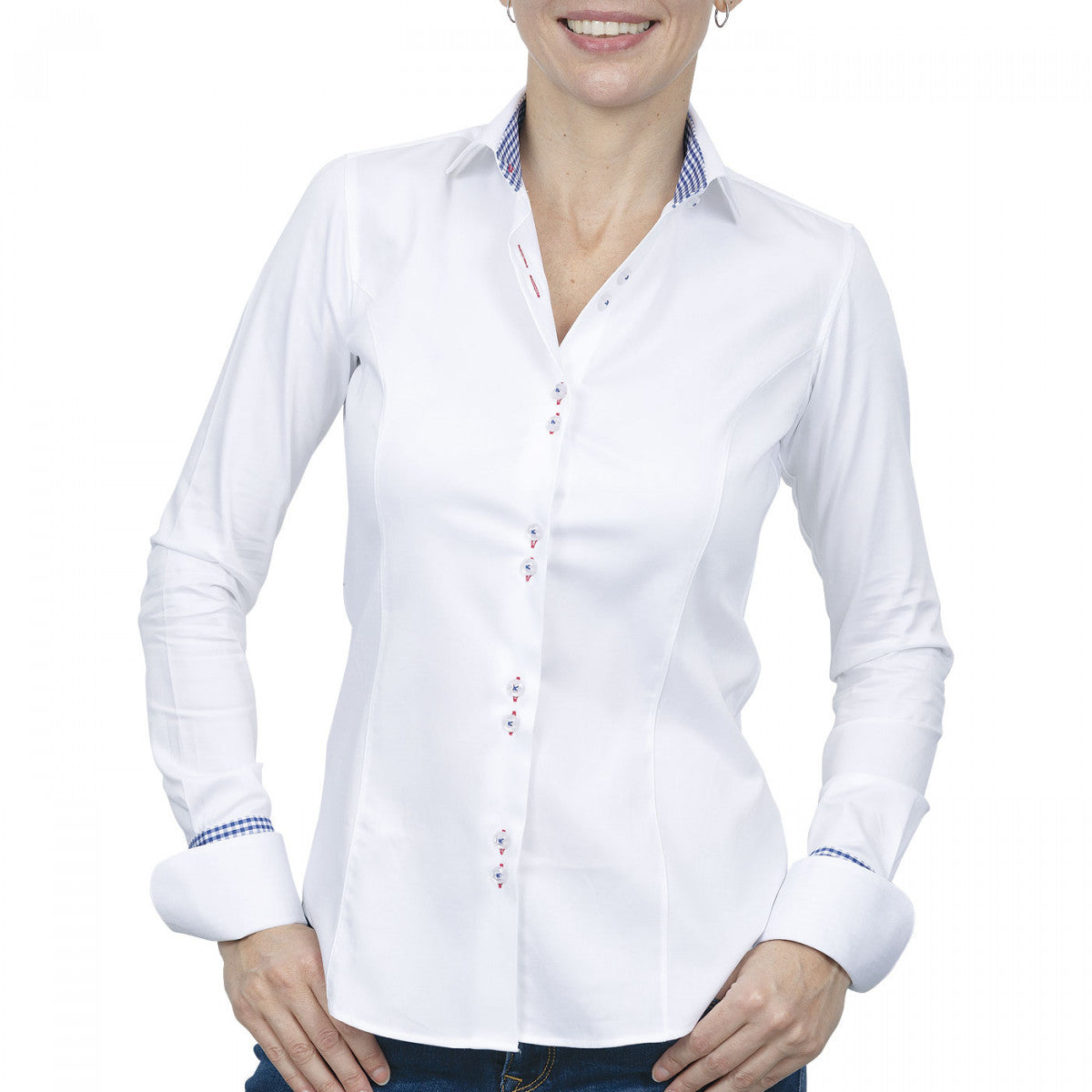Chemise napolitaine blanc bleu