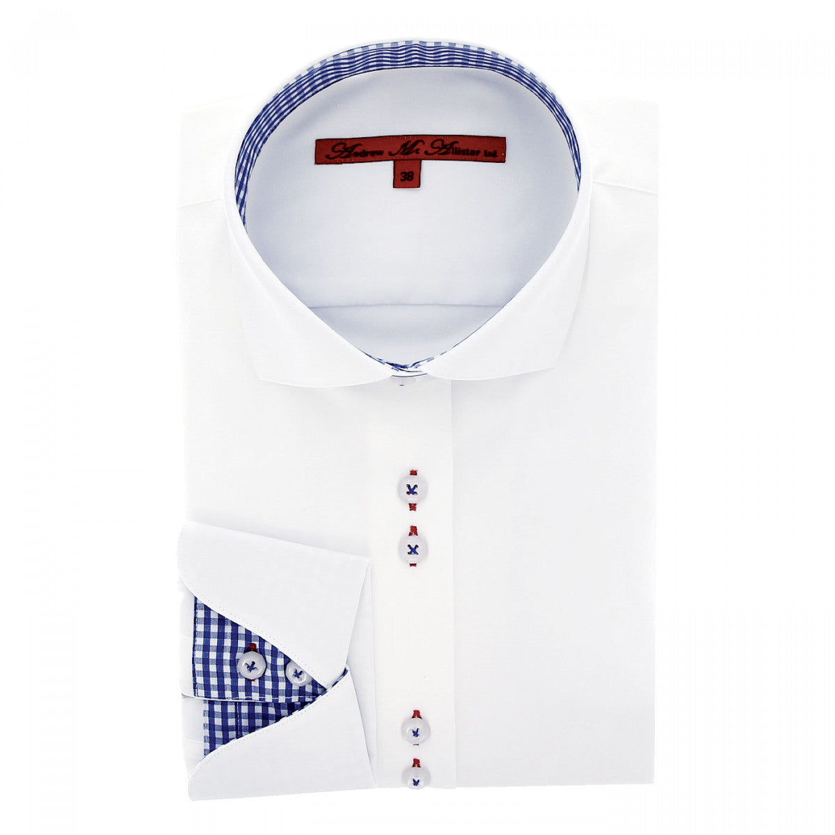 Chemise napolitaine blanc bleu
