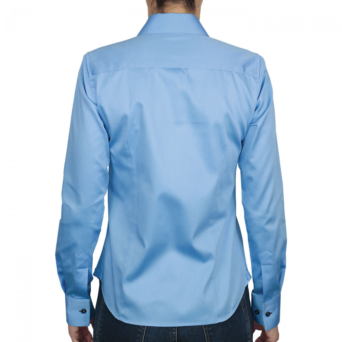 Chemise unie bleu